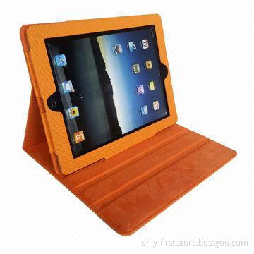 Leather Case for iPad, Made of Leather and Velvet